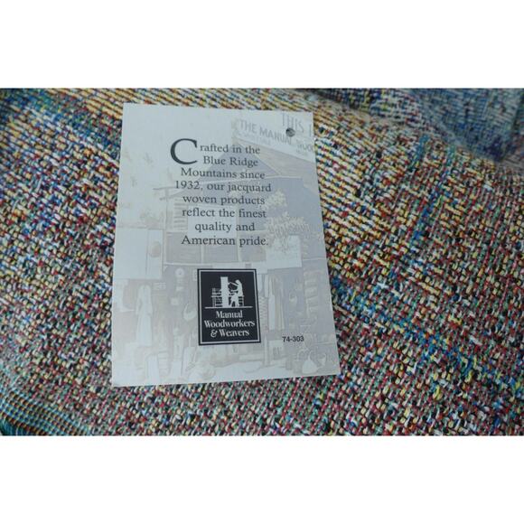 NWT Tapestry Angel of Love Throw Blanket Lena Liu 50X60 Fringed Roses Garden - Picture 3 of 8